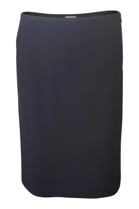 ARMANI Asymmetric Stitching Black Pencil Skirt (40)