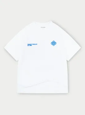 BLURRED GRAPHIC EMBLEM T-SHIRT - COBALT