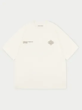 BLURRED GRAPHIC EMBLEM T-SHIRT - OFF WHITE