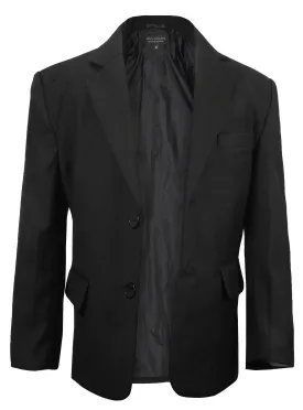 Classic Black Boys 2-Button Suit Jacket by Paul Malone