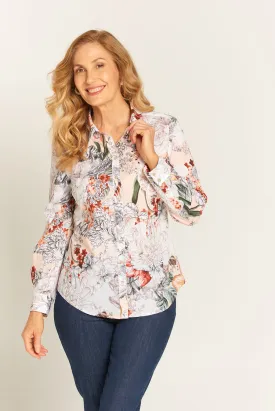 Classic Cotton Shirt Botanical Print