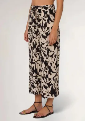 Claudette Pants - Black Cream Floral