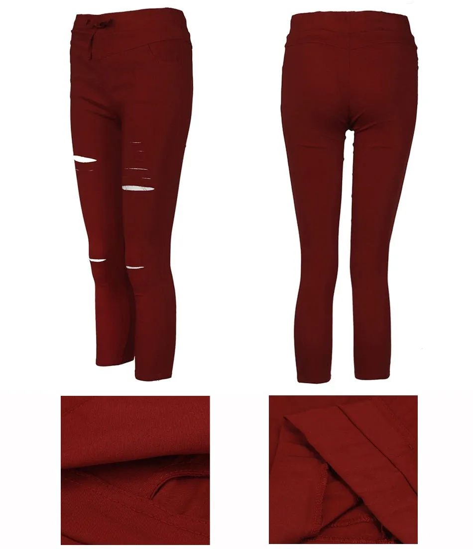 High Waist Hollow Hole Pencil Pants