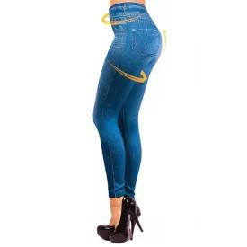 Hot Jeans for Women Denim Pants with Pocket Pull Cashmere Body Imitation Cowboy Slim Leggings Women Fitness Dropshipping (US 4-20W)