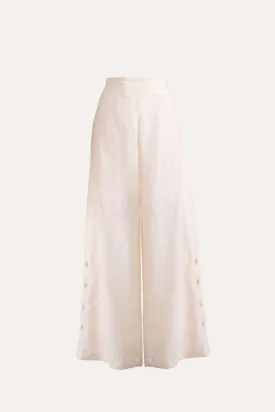 Isadora Embroidered Linen & Silk Pant