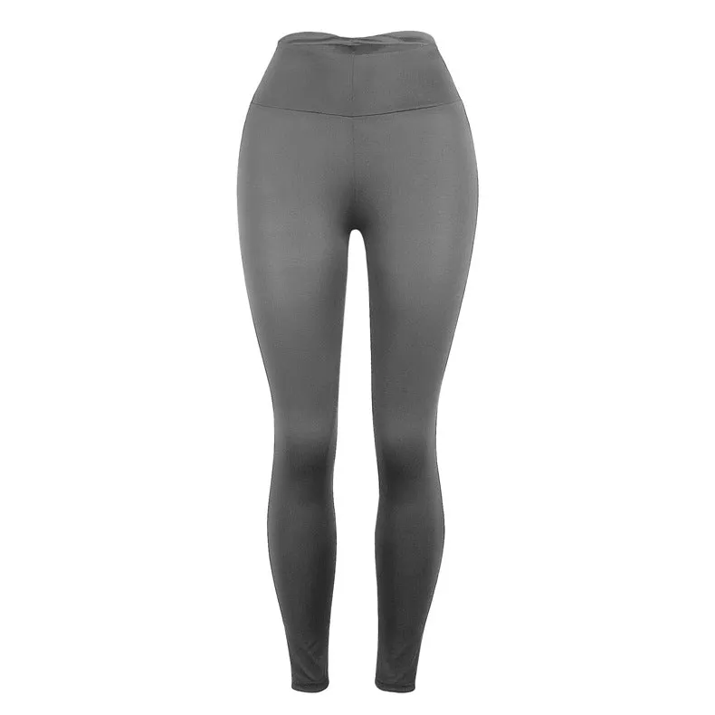 Ladies Slim Butt Lift Solid Color Yoga Pants Leggings