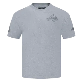 MLB ATLANTA BRAVES NEUTRAL MEN'S DROP SHOULDER TOP (DARK HEATHER GRAY)