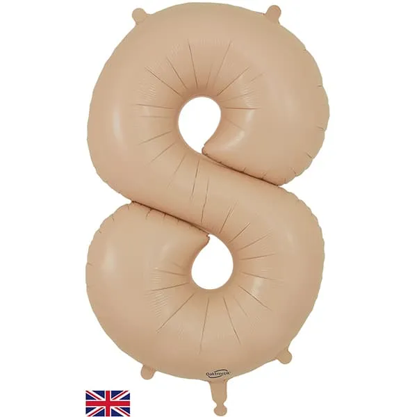 Nude 8 Large Shape Number Balloon