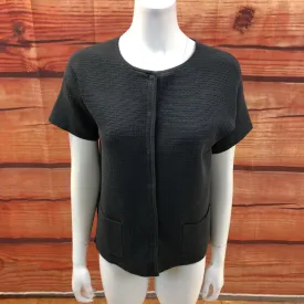 NWT EILEEN FISHER SLEEVELESS HEAVY GRAY CARDIGAN SIZE MEDIUM TCC