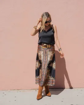 PRINTED Gypsy MIDI SKIRT