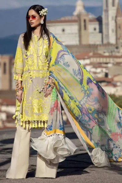 Sana Safinaz Luxury Lawn Collection 2019 – 1A - Venetian Blue