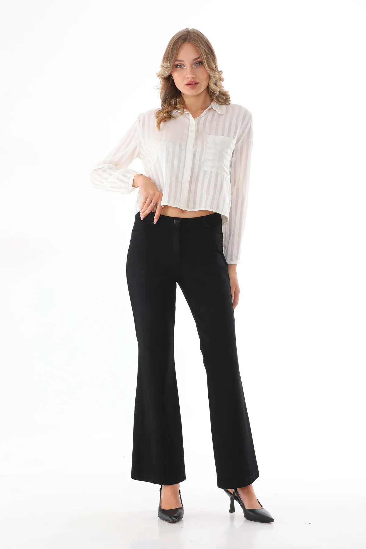 SZ Canvas Wide Leg Pants Black