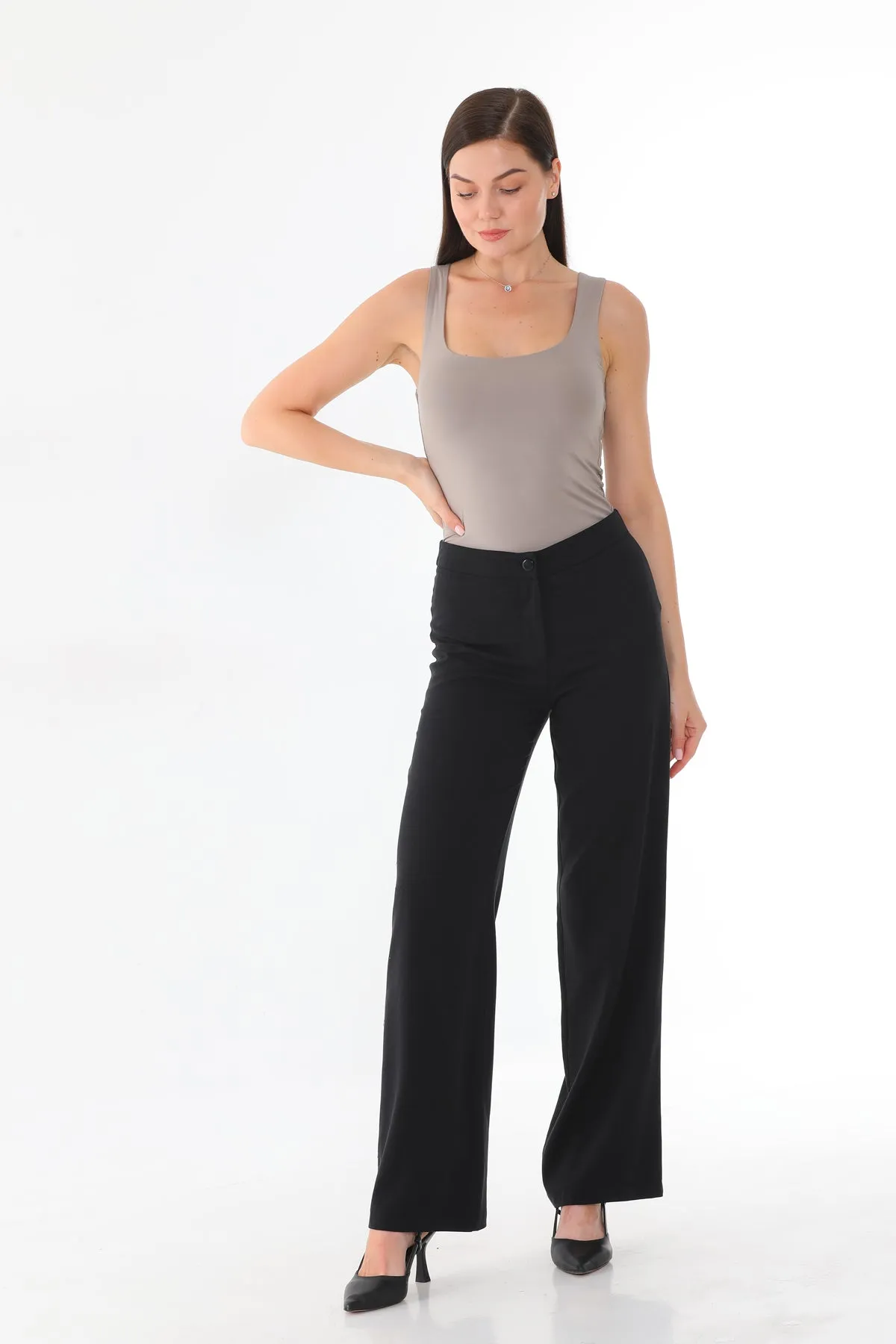 SZ Tencel Wide Leg Pants Black