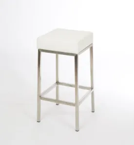 Vanity Stool in White Seating