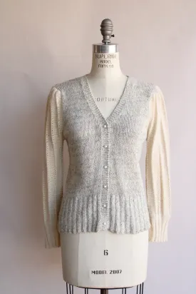 Vintage 1980s Gray and Cream Sweater